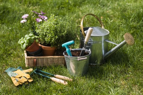 Illustration of secure landscaping payment checkout